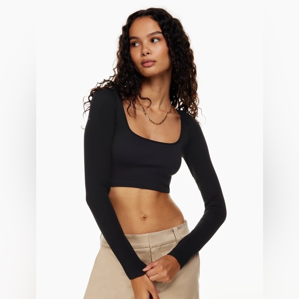 NWOT Aritzia Ribbed Seamless Cropped Long sleeve